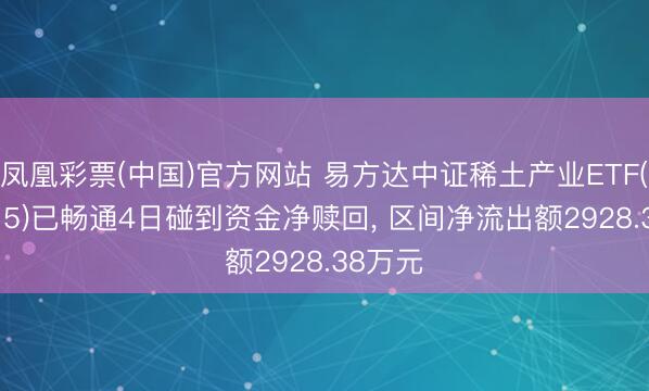 凤凰彩票(中国)官方网站 易方达中证稀土产业ETF(159715)已畅通4日碰到资金净赎回， 区间净流出额2928.38万元