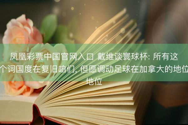 凤凰彩票中国官网入口 戴维谈寰球杯: 所有这个词国度在复旧咱们， 但愿调动足球在加拿大的地位