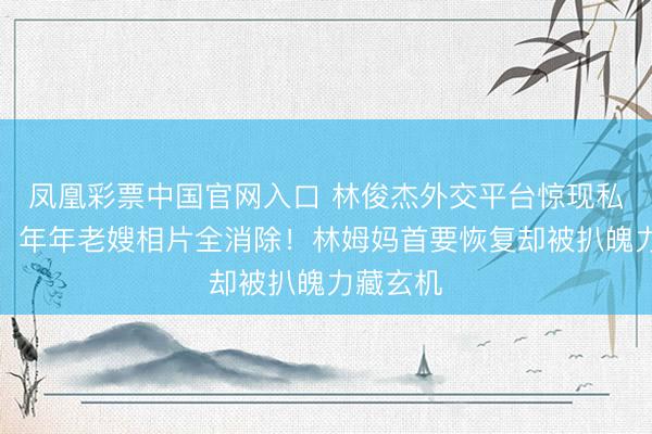 凤凰彩票中国官网入口 林俊杰外交平台惊现私密操作，年年老嫂相片全消除！林姆妈首要恢复却被扒魄力藏玄机